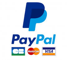 Pagamento tramite Paypal. Non è necessario avere un conto Paypal.