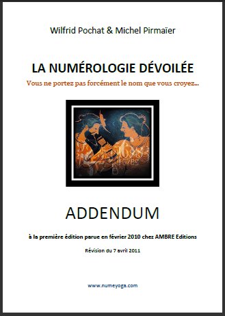 Addendum gratuit à La Numérologie dévoilée disponible chez Ambre Editions